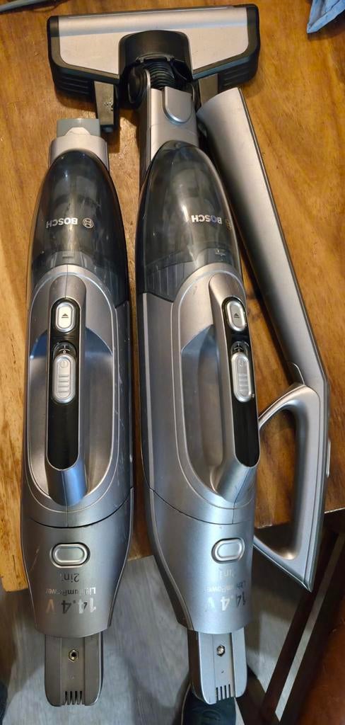 Deux aspirateurs sans fil Bosch LithiumPower 14.4v, Enlèvement ou Envoi, Ne fonctionne pas, Réservoir, 1600 à 2000 watts