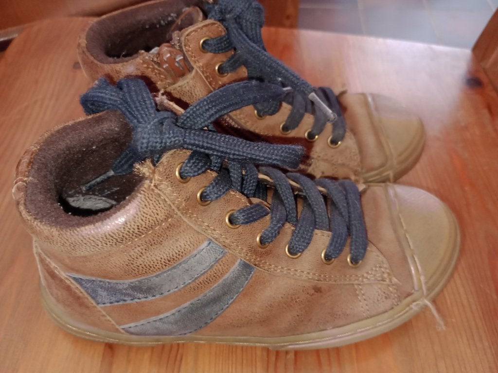 Lederen bottines maat 27, Ophalen, Gebruikt, Schoenen, Jongen