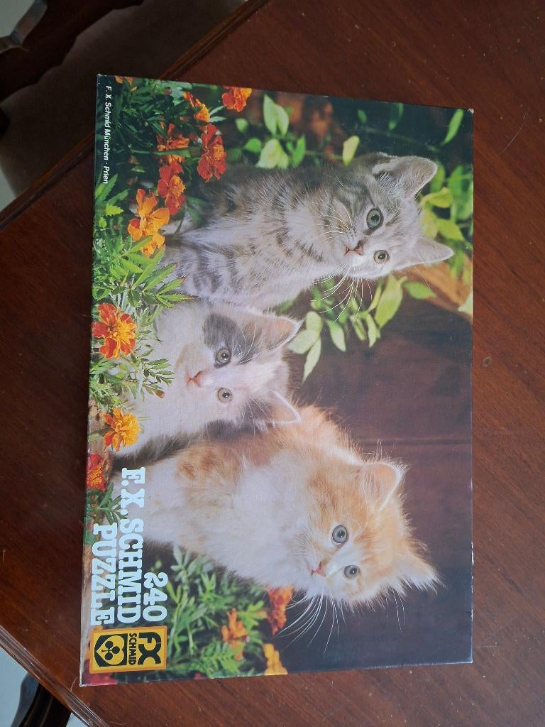 puzzel katten 240 stukken, Hobby en Vrije tijd, Ophalen of Verzenden, Minder dan 500 stukjes, Gebruikt, Legpuzzel