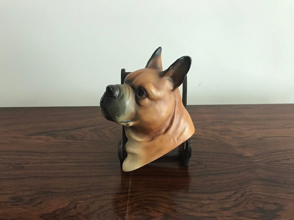 Wand decoratie gips honden kop Deens Duitse dog hond, Ophalen of Verzenden