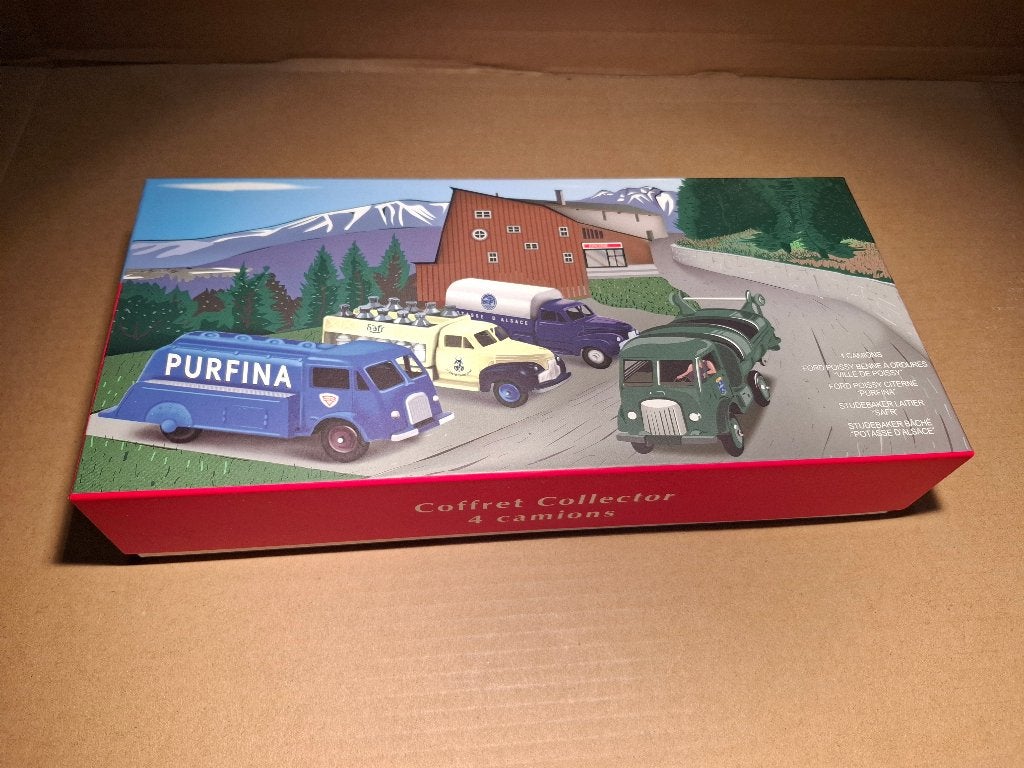 Boîte de collection CIJ Norev de 4 trucks, Enlèvement ou Envoi, Neuf, Bus ou Camion, Norev