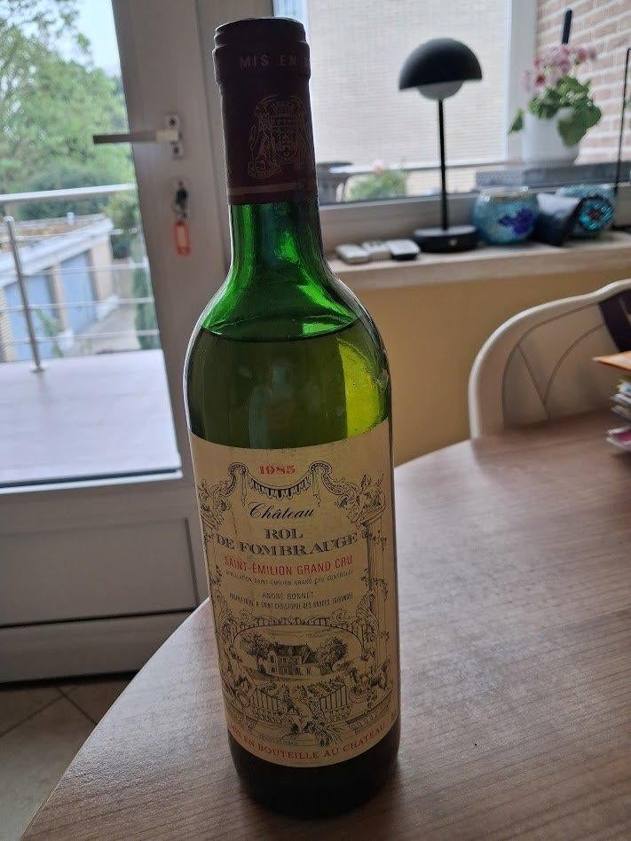 Bouteille  Saint-Emilion Grand Cru 1985 Rol de Fombrauge, Enlèvement ou Envoi, France, Vin rouge