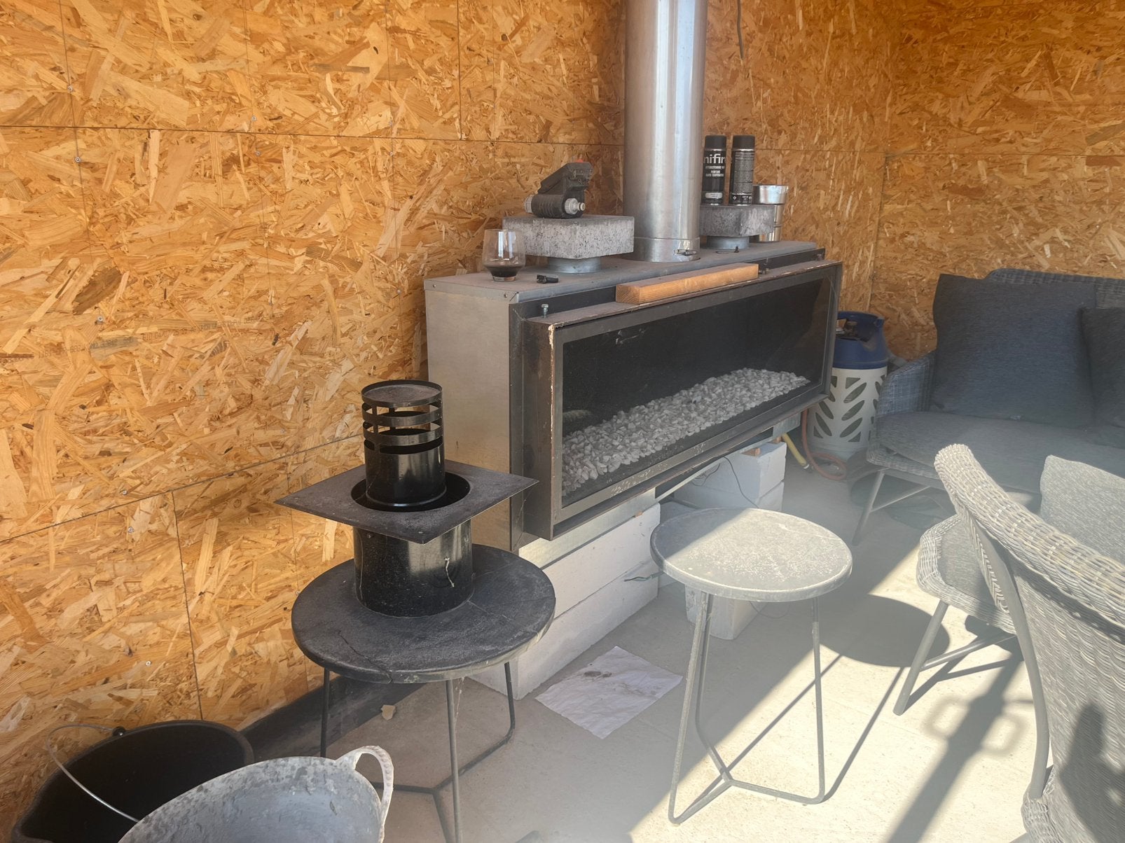 Foyer au gaz Bodard, Enlèvement, Utilisé, Encastré, Cheminée au gaz