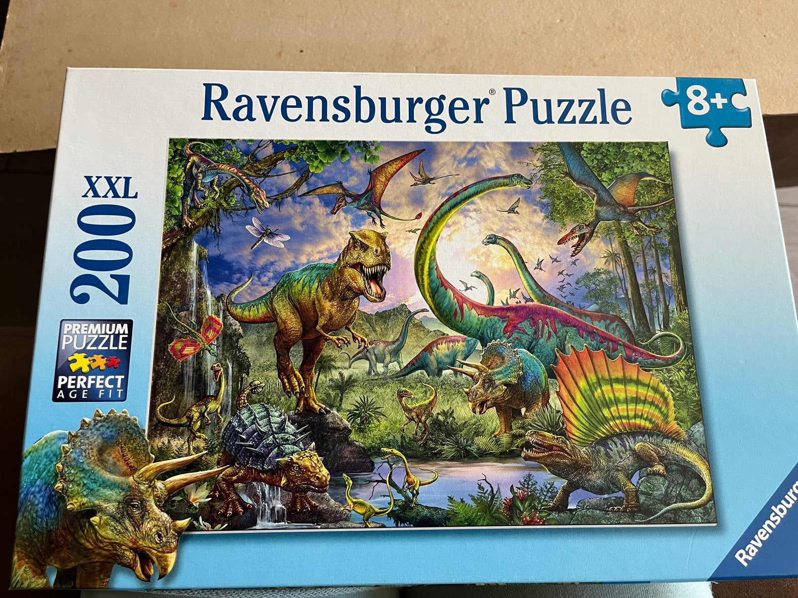 Puzzel dino’s 200 stukken, Kinderen en Baby's, Ophalen of Verzenden, Meer dan 50 stukjes, Zo goed als nieuw, 6 jaar of ouder