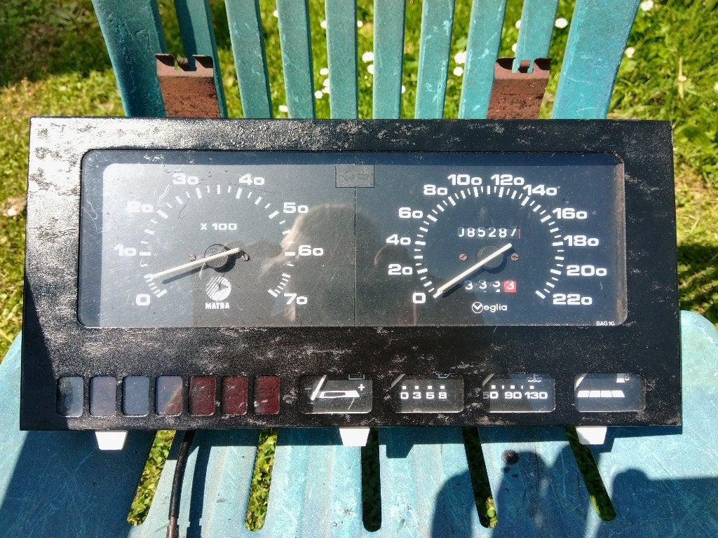 MATRA MURENA: Teller en cpt-rpm + meters: VEGLIA, Auto-onderdelen, Dashboard en Schakelaars, Gebruikt, Ophalen of Verzenden