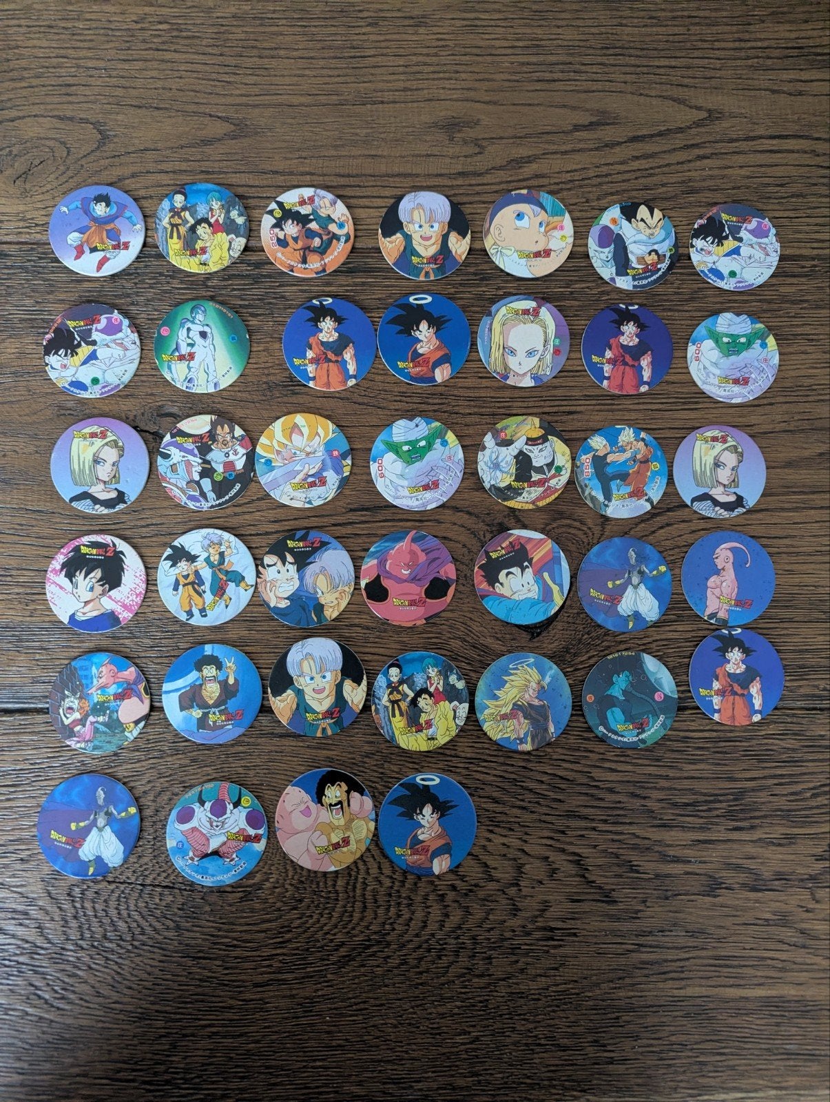 Set van 39 Menko Dragon Ball Pogs, Ophalen of Verzenden, Adventure, Verzameling