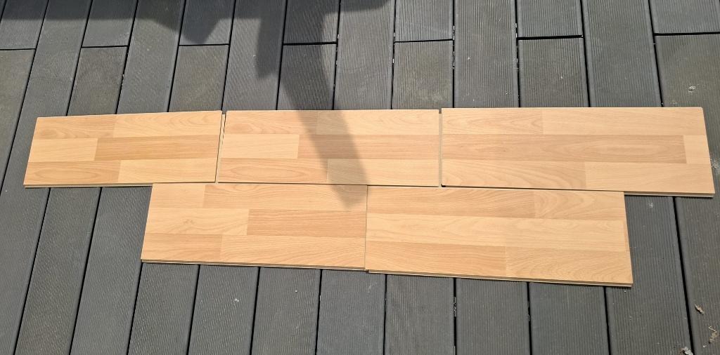 Kliklaminaat Uniclic kleur: beuk, Doe-het-zelf en Bouw, Vloerdelen en Plavuizen, Gebruikt, Laminaat, Overige materialen, 50 tot 150 cm