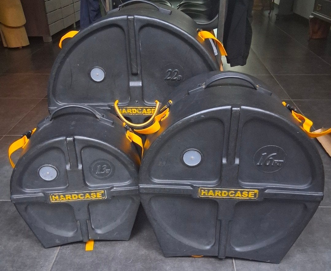 Set of 3 HARDCASE Drumcases, Musique & Instruments, Enlèvement, Utilisé, Autres marques