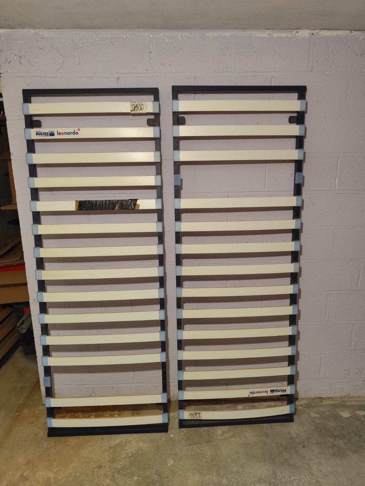 sommier a lattes 140x200 (2x70), Ophalen, Bedbodem