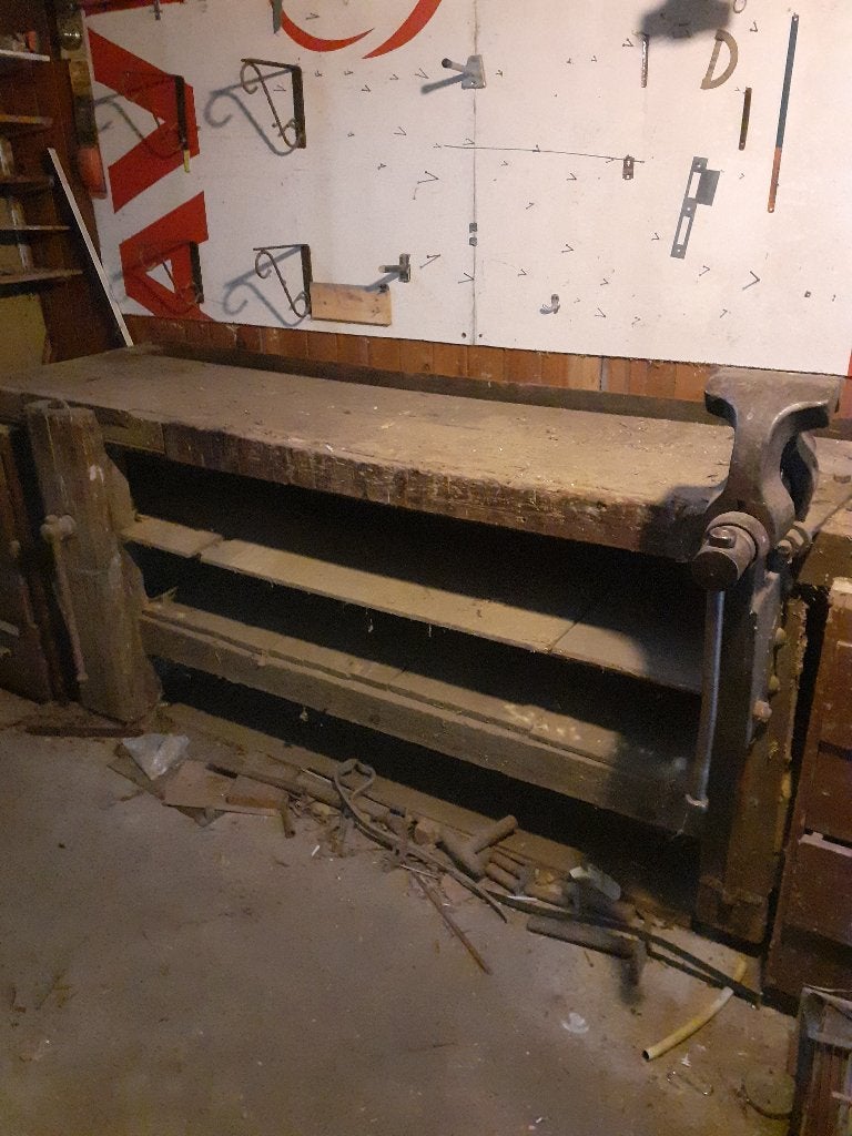 werkbank, Ophalen, Gebruikt, 120 tot 170 cm, Bankschroef