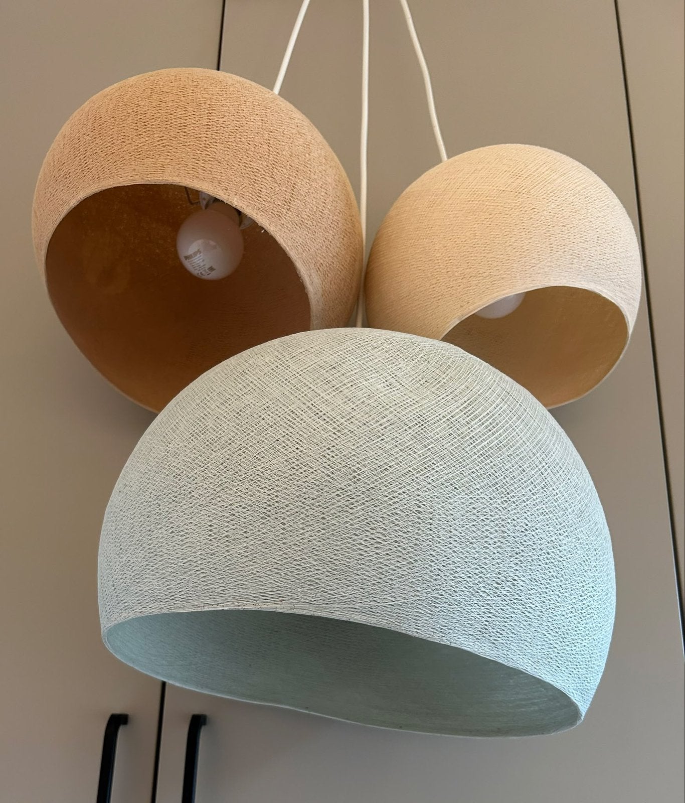 Hanglamp driedelig, Maison & Meubles, Enlèvement ou Envoi, Comme neuf, Textile