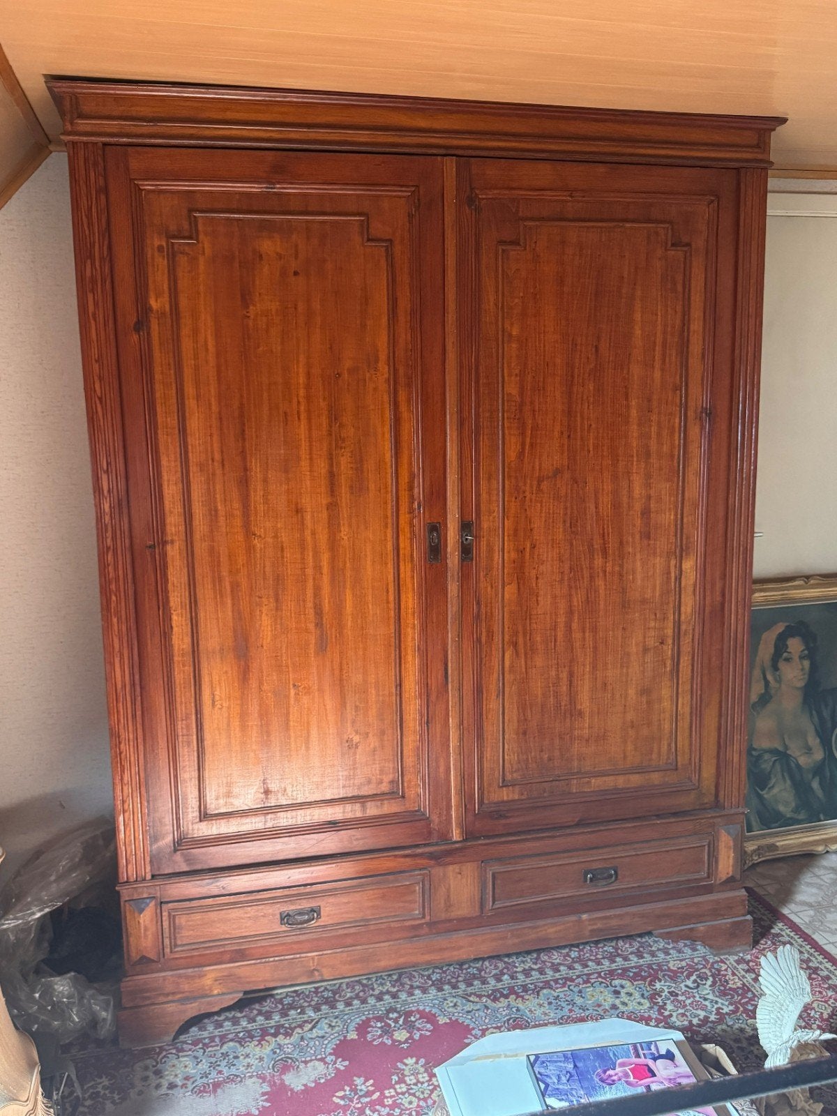 Antieke houten kast (Biedermeier / Louis Philippe)te koop, Enlèvement
