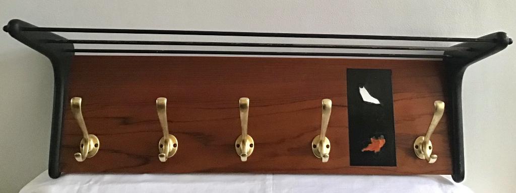 ‘Boomerang’ vintage wandkapstok - Alfred Hendrickx,jaren ‘60, Enlèvement ou Envoi, Utilisé, Bois, Portemanteau mural