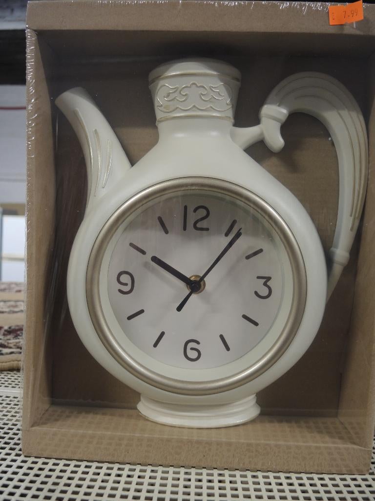 Quartz theepot klok nieuw!, Qw, Nieuw, Ophalen of Verzenden, Staande klok