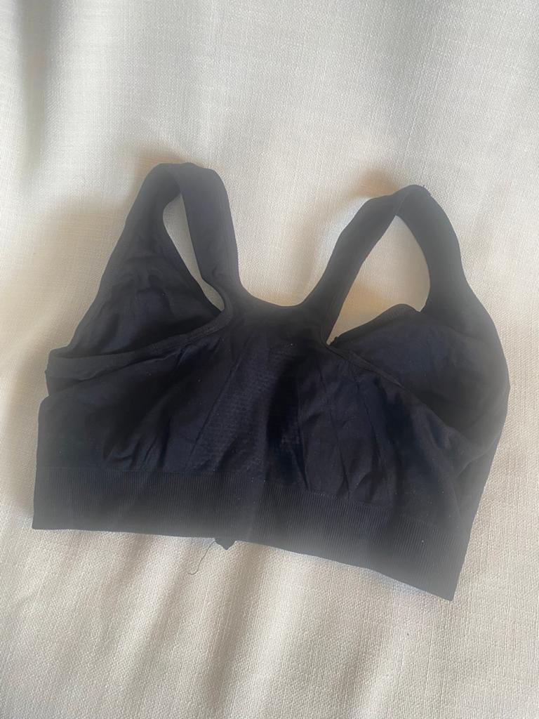 ZYIA Active Sports Bra Front Zip Black & grey Padded Size L, Kleding | Dames, Sportkleding, Zwart, Maat 42/44 (L), Nieuw, Ophalen of Verzenden