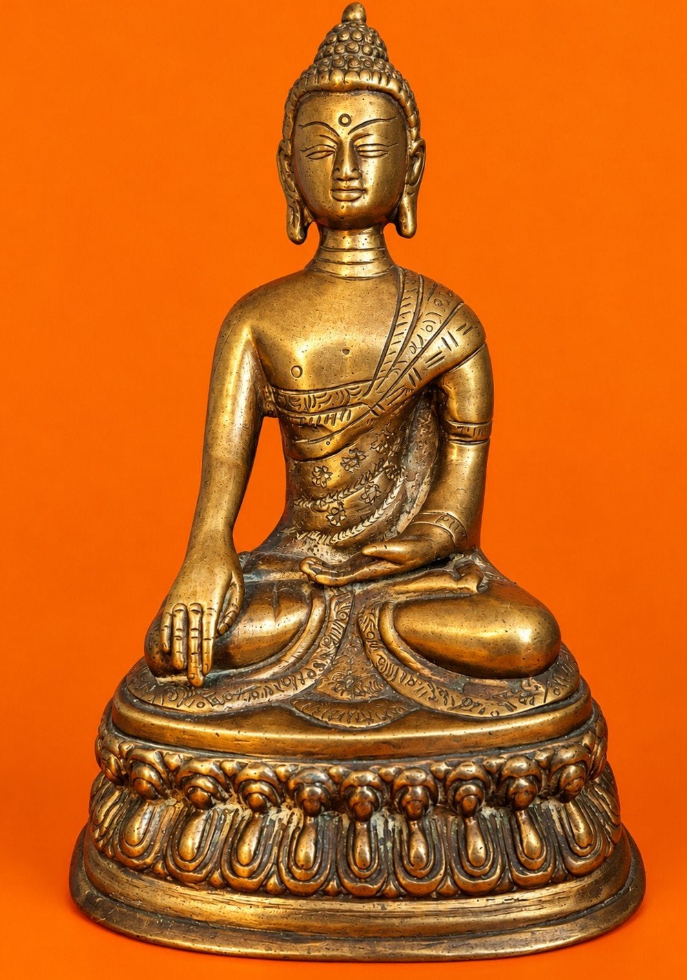 BRONZEN BOEDDHA BEELD, Ophalen of Verzenden, Brons