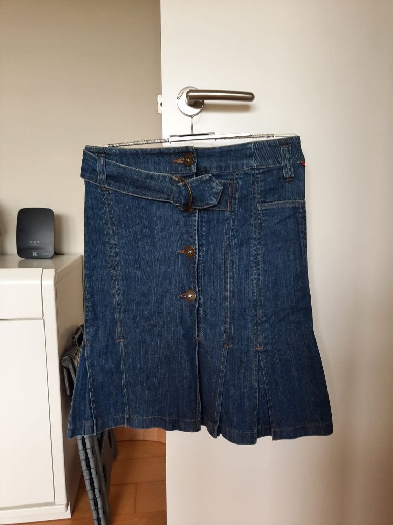 Jeansrok, maat 32, Blauw, Nieuw, Knielengte, Maat 34 (XS) of kleiner
