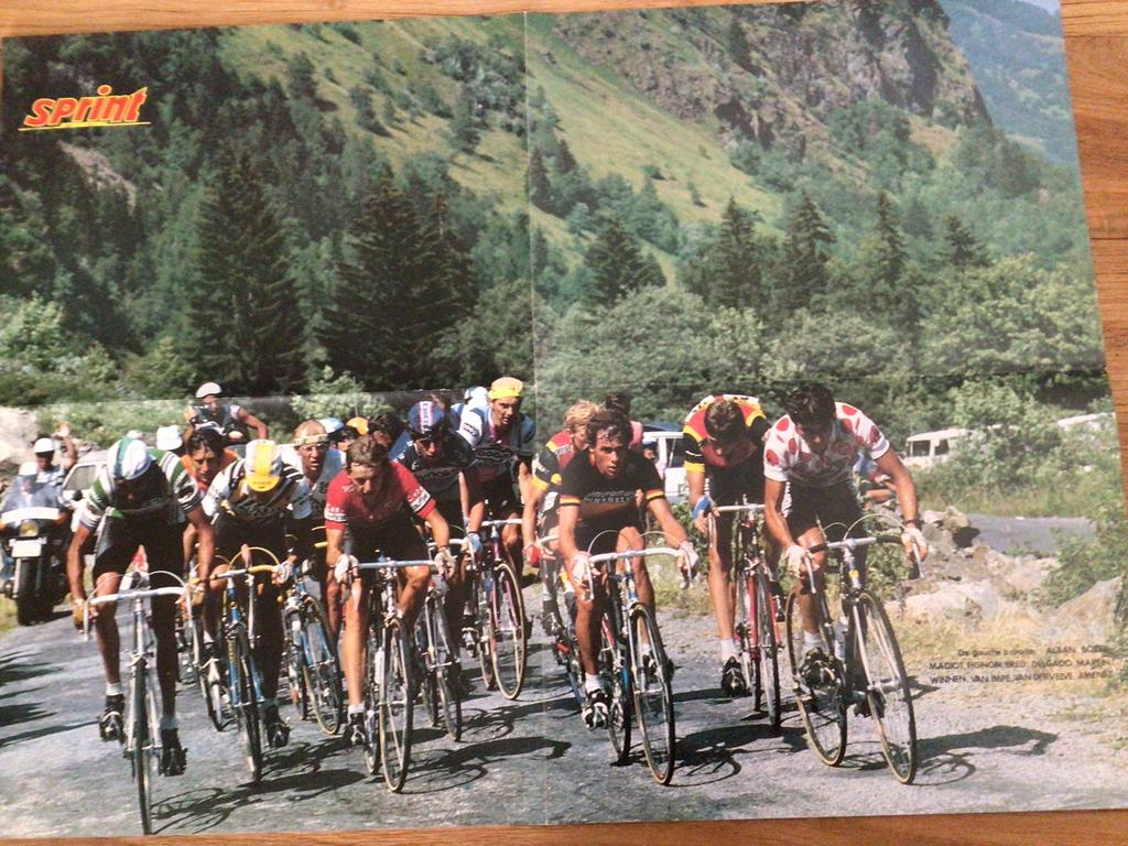 Wielerposter tour de france lucien van impe  rene martens, Verzenden