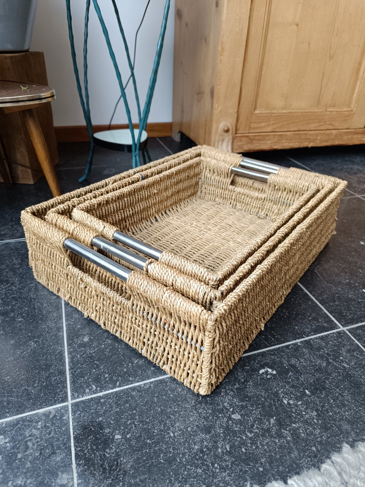 Paniers en jonc de mer, Maison & Meubles, Accessoires pour la Maison | Coffres, Enlèvement ou Envoi