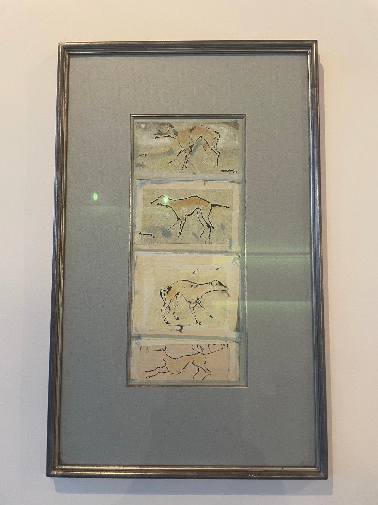 Roger Bonduel — œuvre signée et datée (vers 1962), Antiquités & Art, Art | Peinture | Classique, Enlèvement, Animaux, Papier, Technique mixte