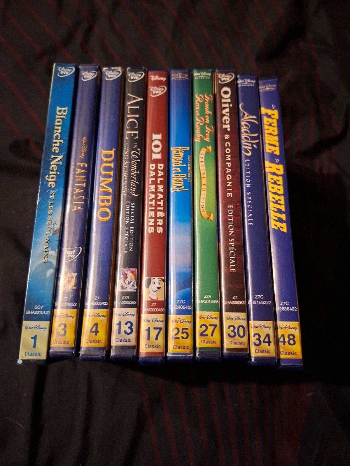 A vendre 10 dvd de la collection Disney, CD & DVD, À partir de 6 ans, Enlèvement ou Envoi, Dessin animé, Américain