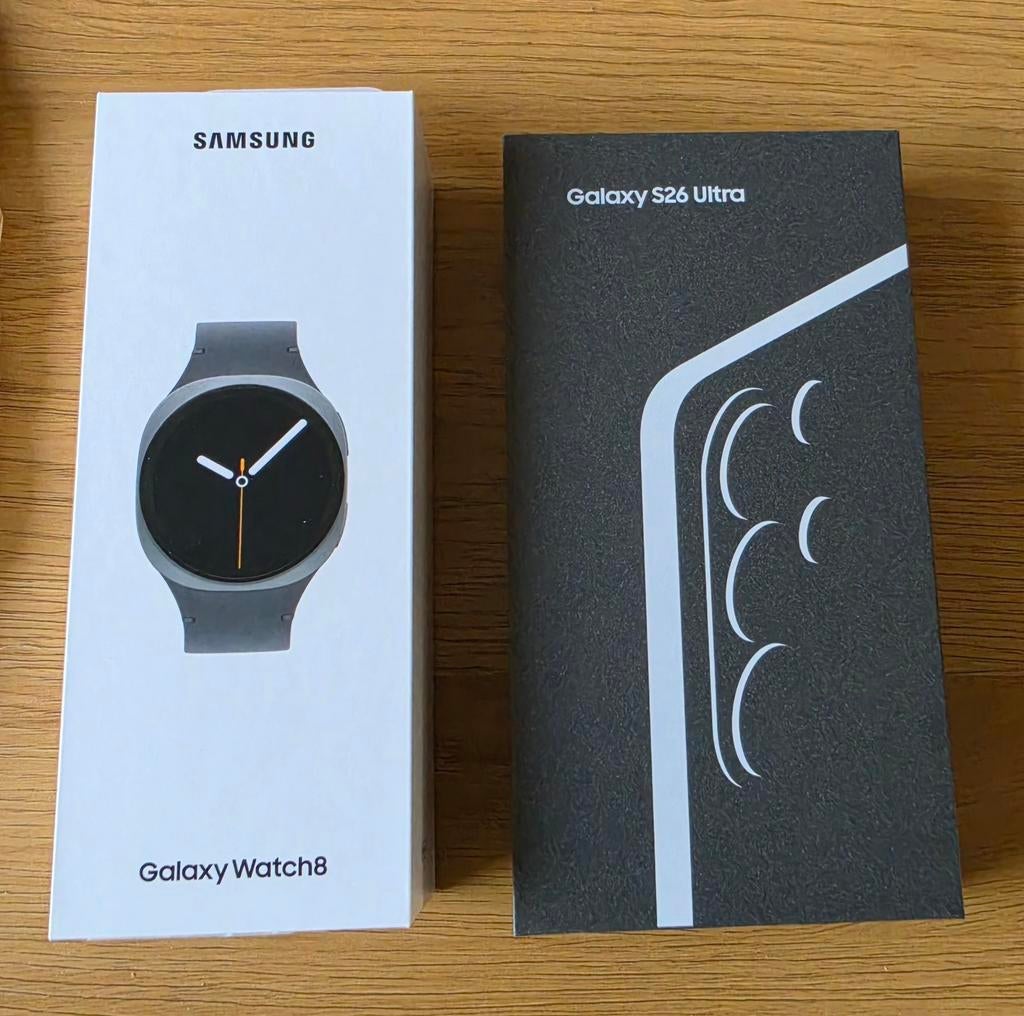 Samsungvs26 ultra 512gb sky blue + Galaxy Smartwatch 8, Ophalen of Verzenden