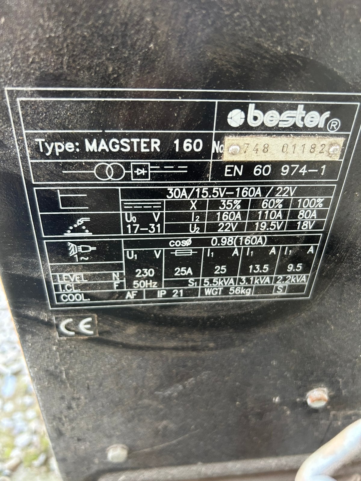 Semi Automatique Magster 160, Enlèvement, Utilisé, 150 à 250 ampères, CO2
