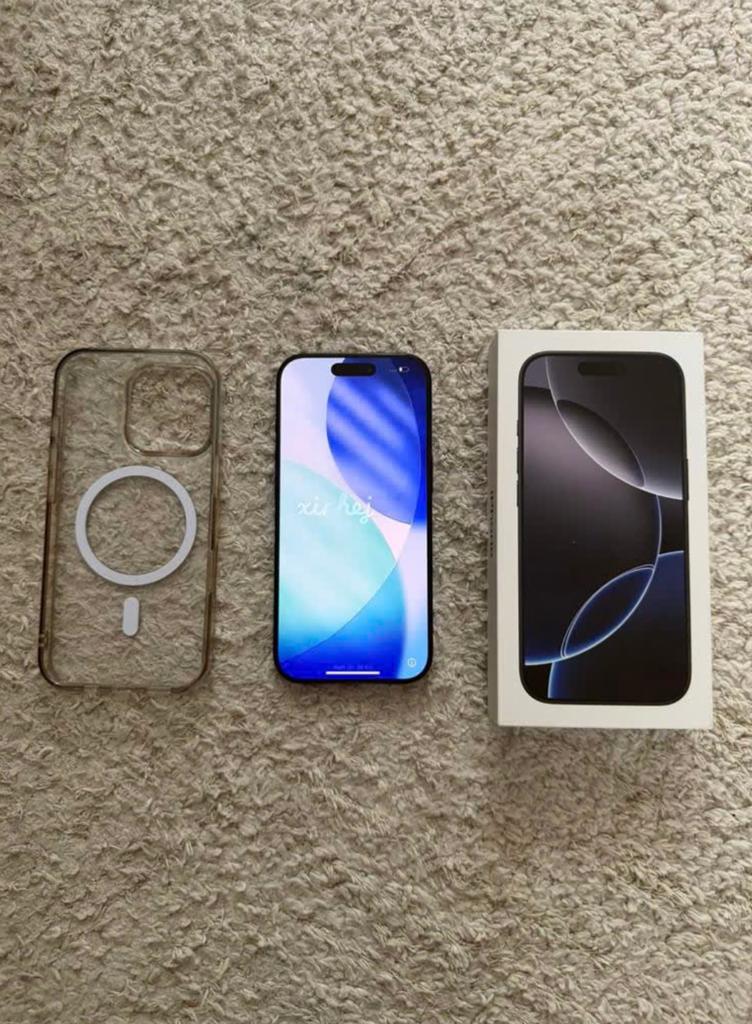 Iphone 16 Pro zwart, Telecommunicatie, Mobiele telefoons | Apple iPhone, Zo goed als nieuw, 256 GB, Zonder abonnement, Zonder simlock