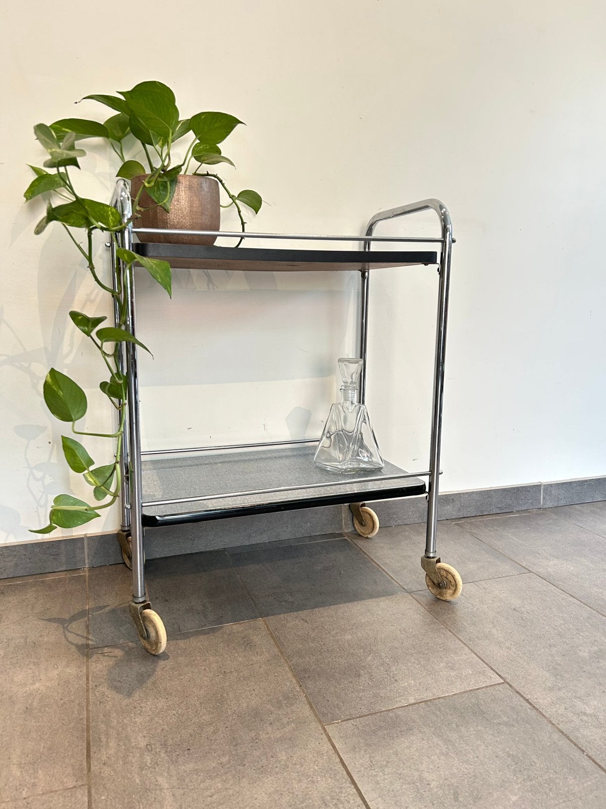Vintage trolley/bar/plantentafel, Ophalen, Gebruikt