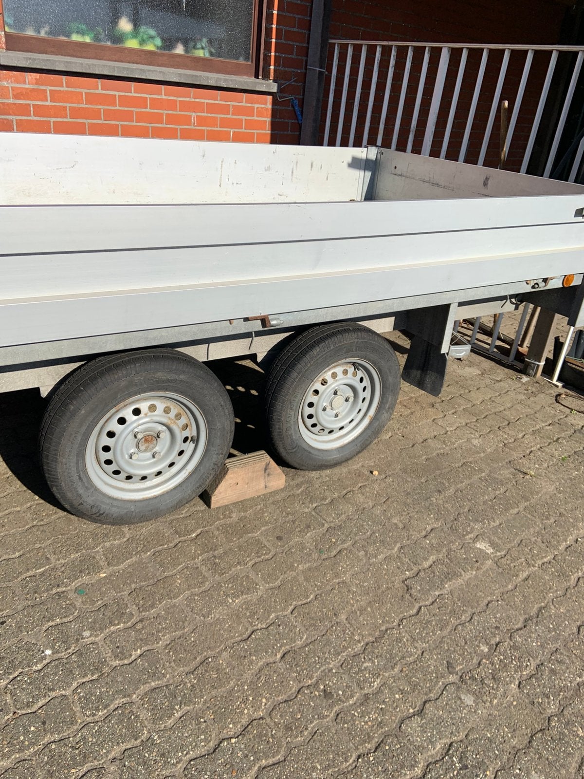 Dubbelas aanhangwagen, Auto diversen, Aanhangers en Bagagewagens, Ophalen, Zo goed als nieuw