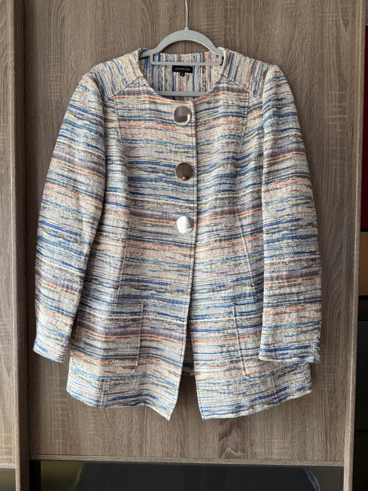Mantel/Blazer Caroline Biss, Meerkleurig, Maat 42/44 (L), Ophalen of Verzenden, Zo goed als nieuw