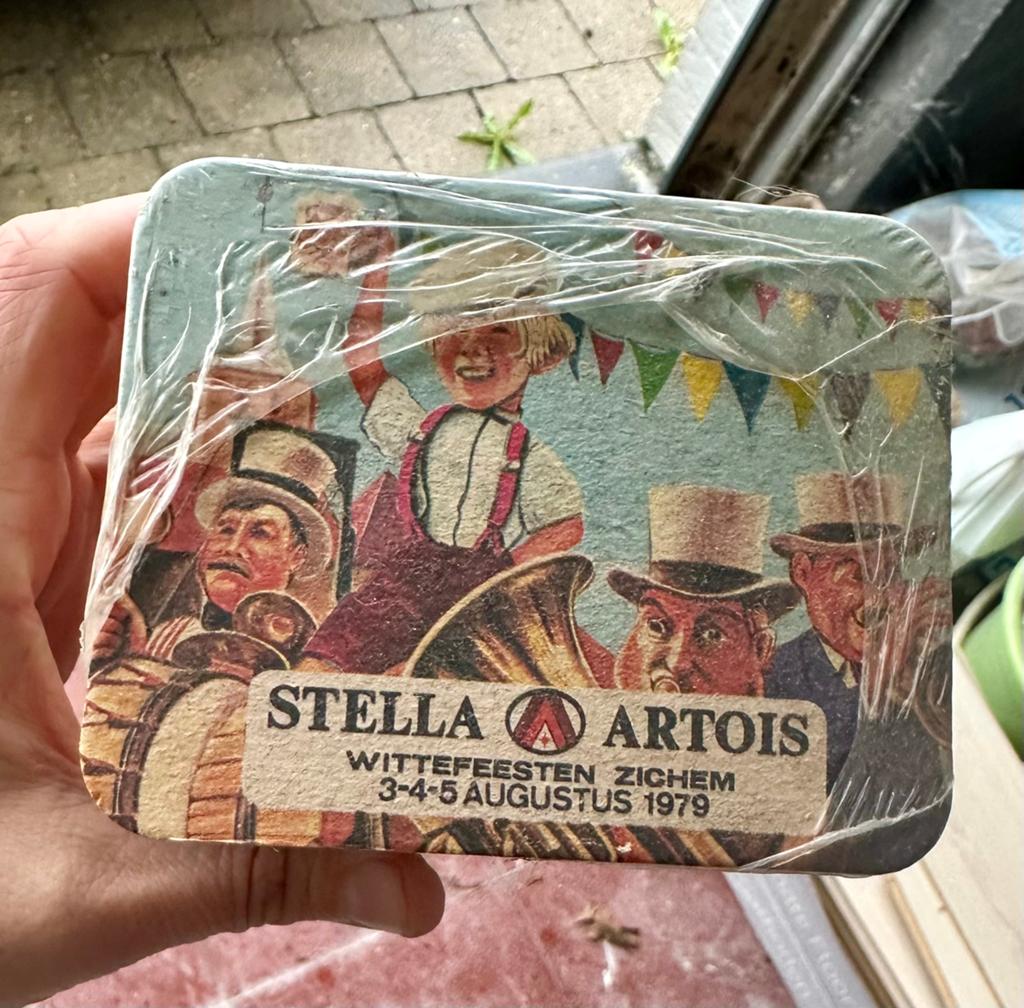 Bierkaart stella artois bierfeesten 1979 zichem, Verzamelen, Ophalen of Verzenden, Zo goed als nieuw, Stella Artois