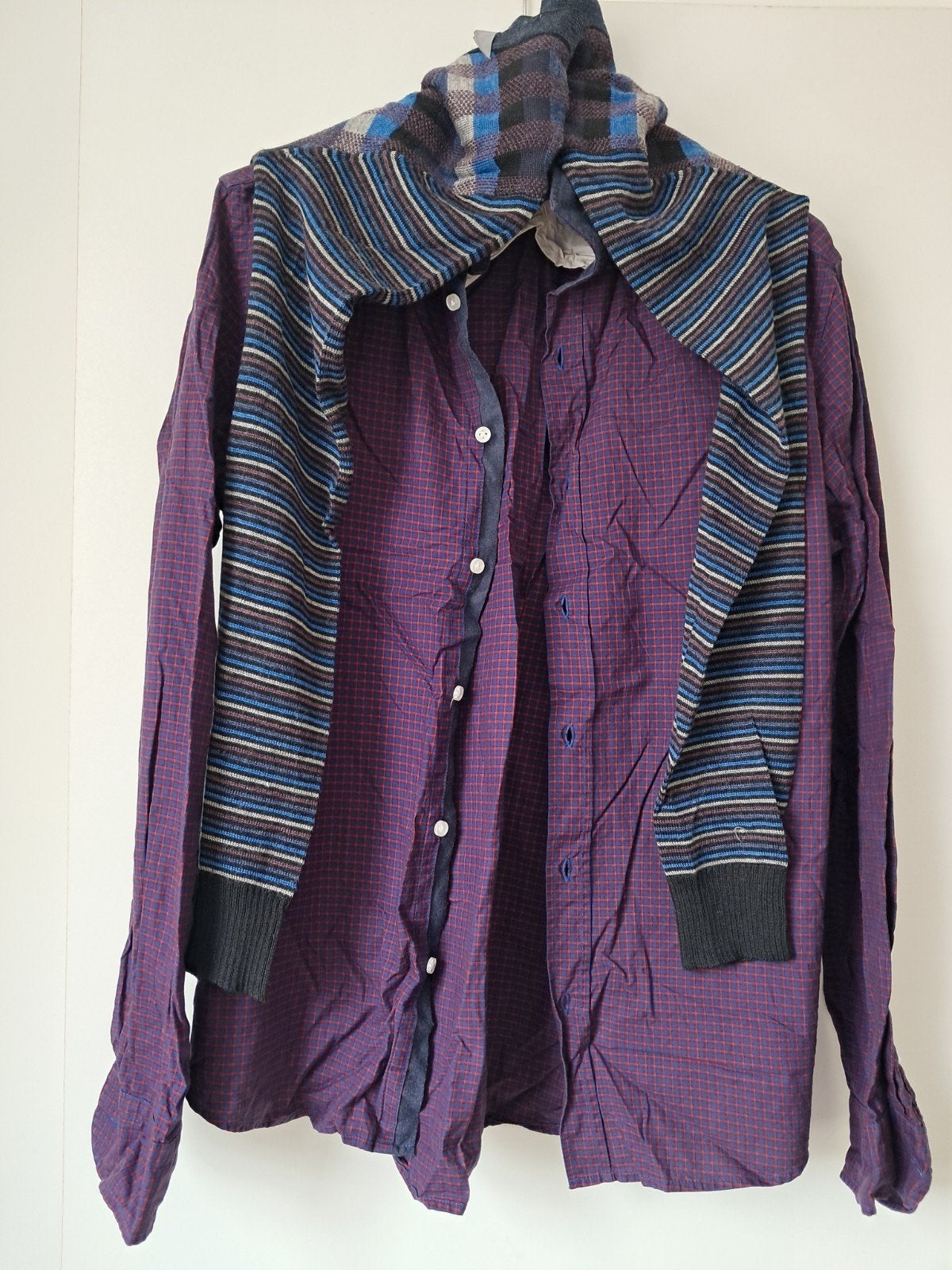 Vend ensemble chemise et pull Taille slim fit M, Enlèvement ou Envoi, Blanc