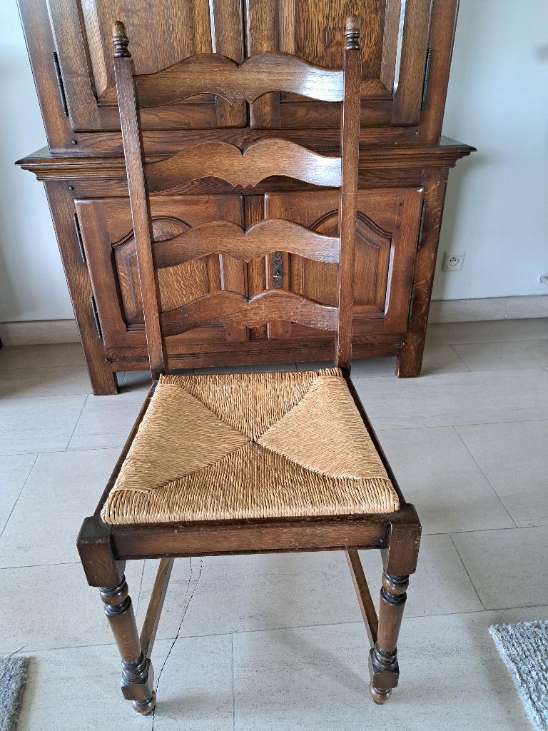 Eiken stoelen, Ophalen, Gebruikt, Bruin, Vijf, Zes of meer stoelen