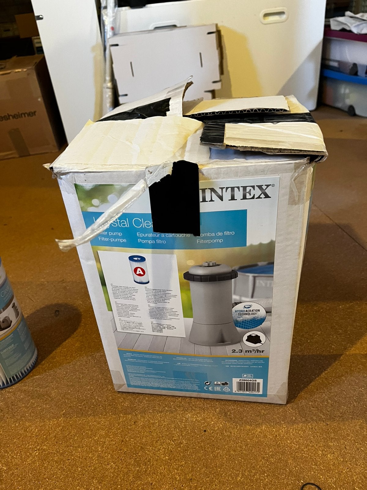 Intex filterpomp met twee extra filter patronen type A, Enlèvement, Utilisé, Pompe