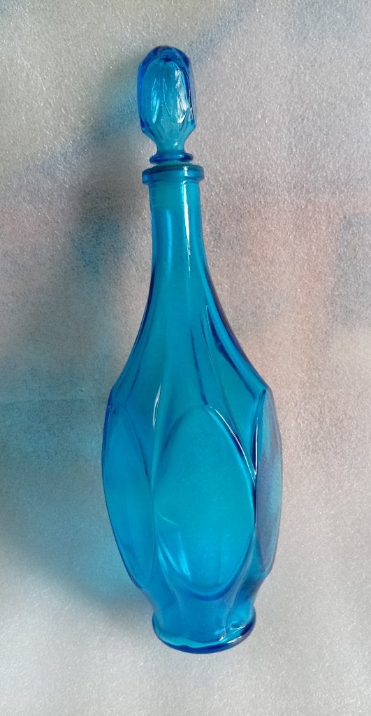 blauwe vaas en fles, Ophalen of Verzenden