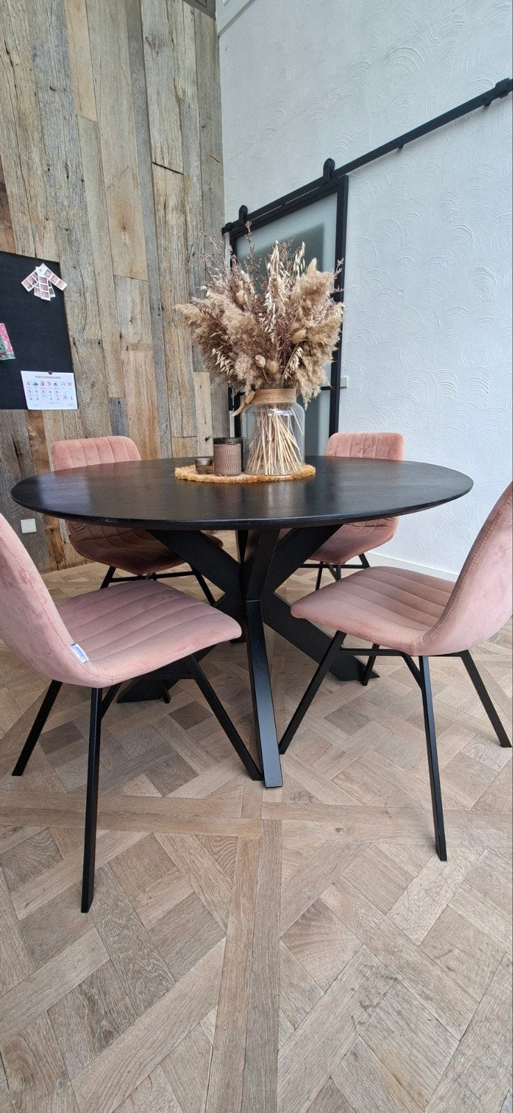Ronde eettafel met 4 stoelen, Ophalen