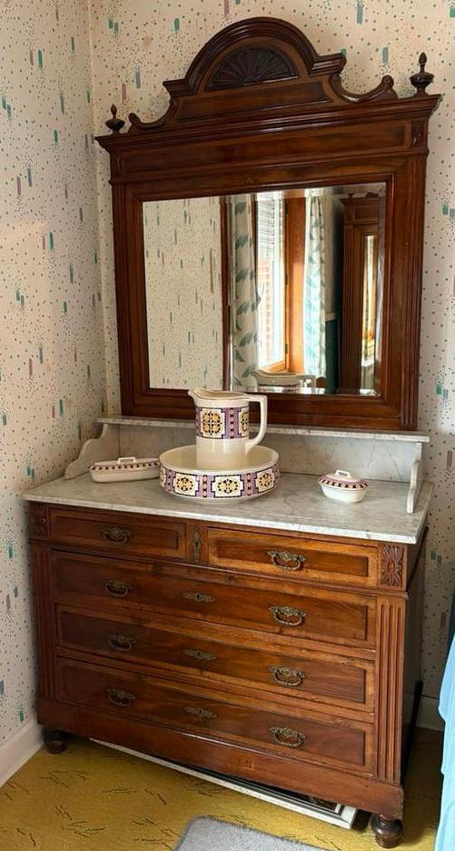 Vintage slaapkamer (massief hout) – goede staat, Ophalen, Gebruikt, Twijfelaar