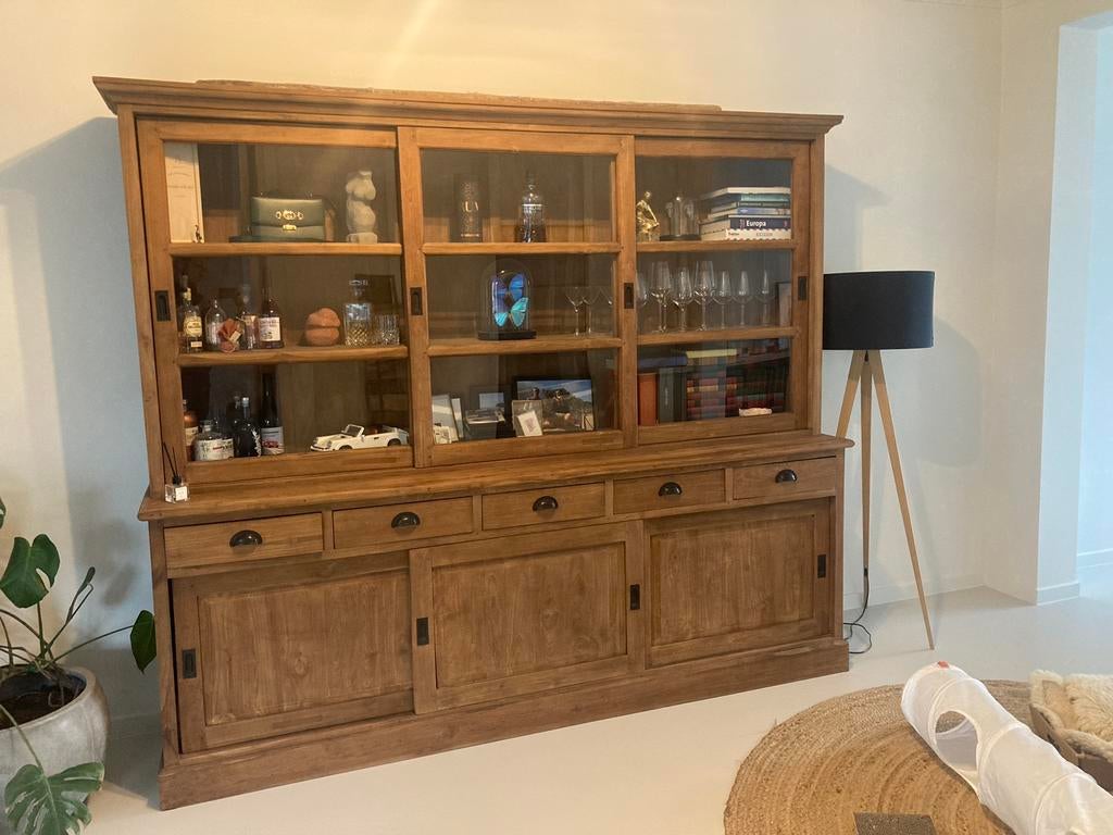 2 kasten in teak., Huis en Inrichting, Kasten | Kleerkasten, Zo goed als nieuw, 200 cm of meer, 200 cm of meer, 25 tot 50 cm, Met lade(s)