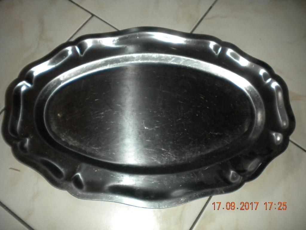 Inox schotel (2st.), Huis en Inrichting, Woonaccessoires | Dienbladen, Ophalen