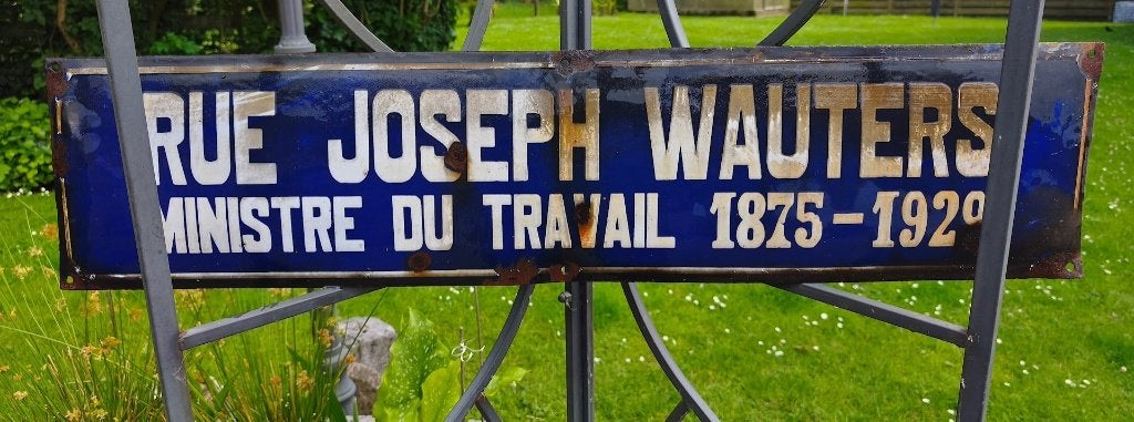 Plaque de rue émaillée authentique, Antiquités & Art, Enlèvement