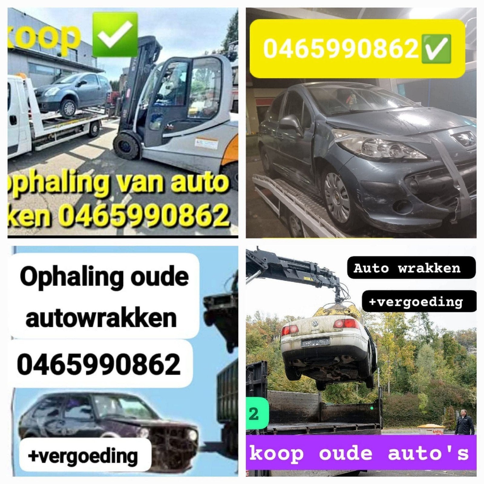 Beste ik koop oude metalen en auto wrakken gratis ophaling, Ophalen