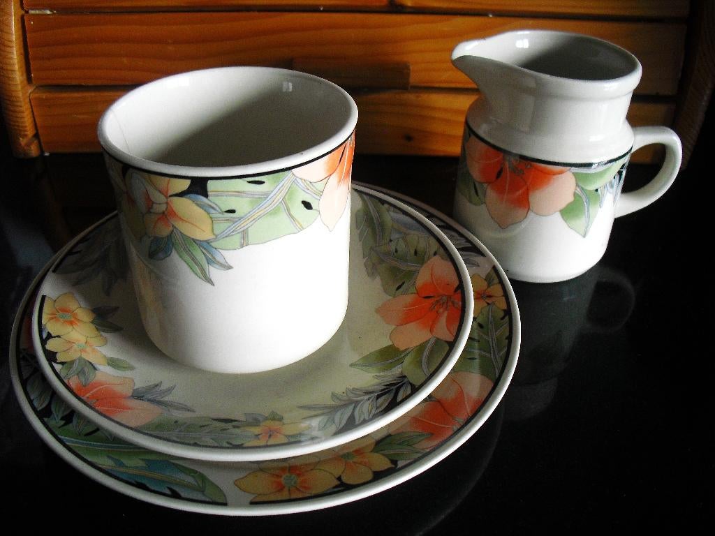 Ensemble repas pour 3 personnes, Maison & Meubles, Enlèvement ou Envoi, Neuf, Tasse(s) et/ou soucoupe(s)