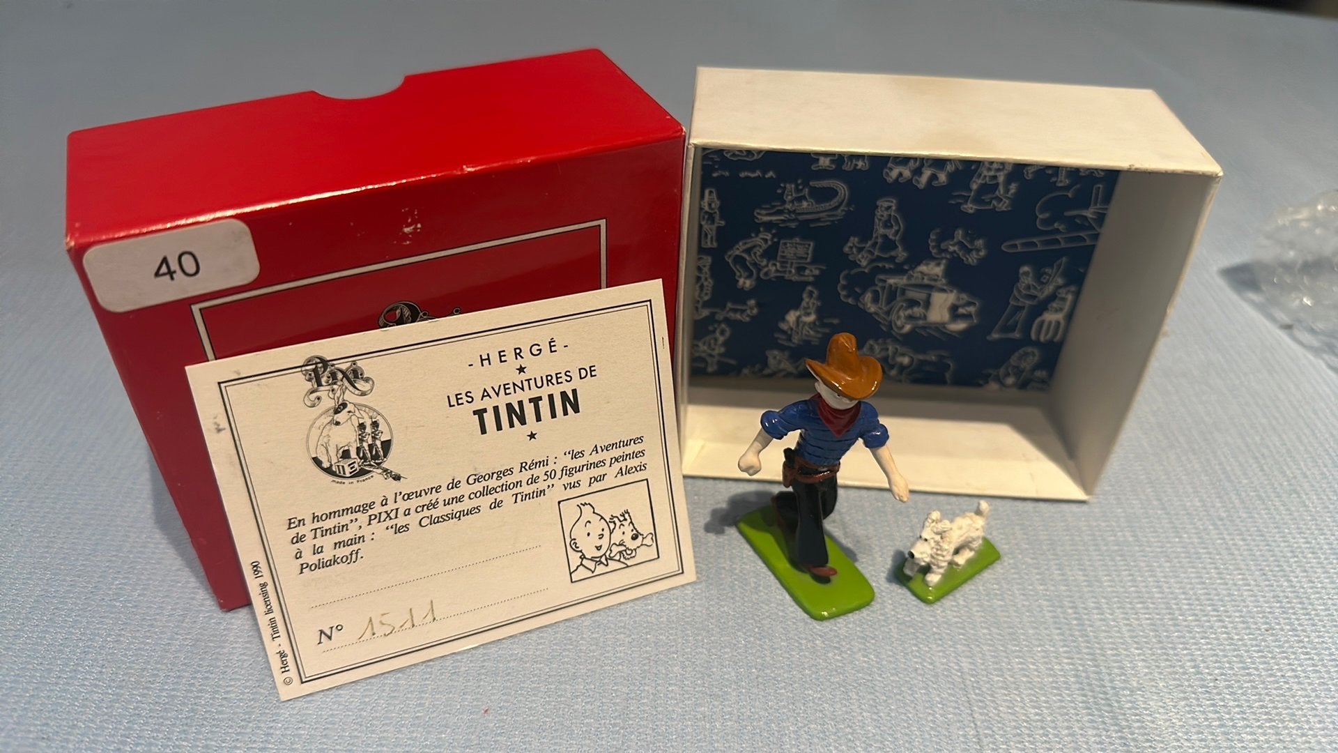 Tintin et Milou cowboy, Collections, Enlèvement ou Envoi, Tintin, Comme neuf, Statue ou Figurine