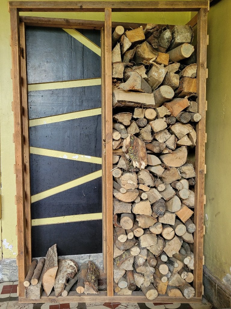 brandhout rek groot en stevig, Maison & Meubles, Accessoires pour la Maison | Autre, Moderne, Enlèvement, Utilisé, Bois