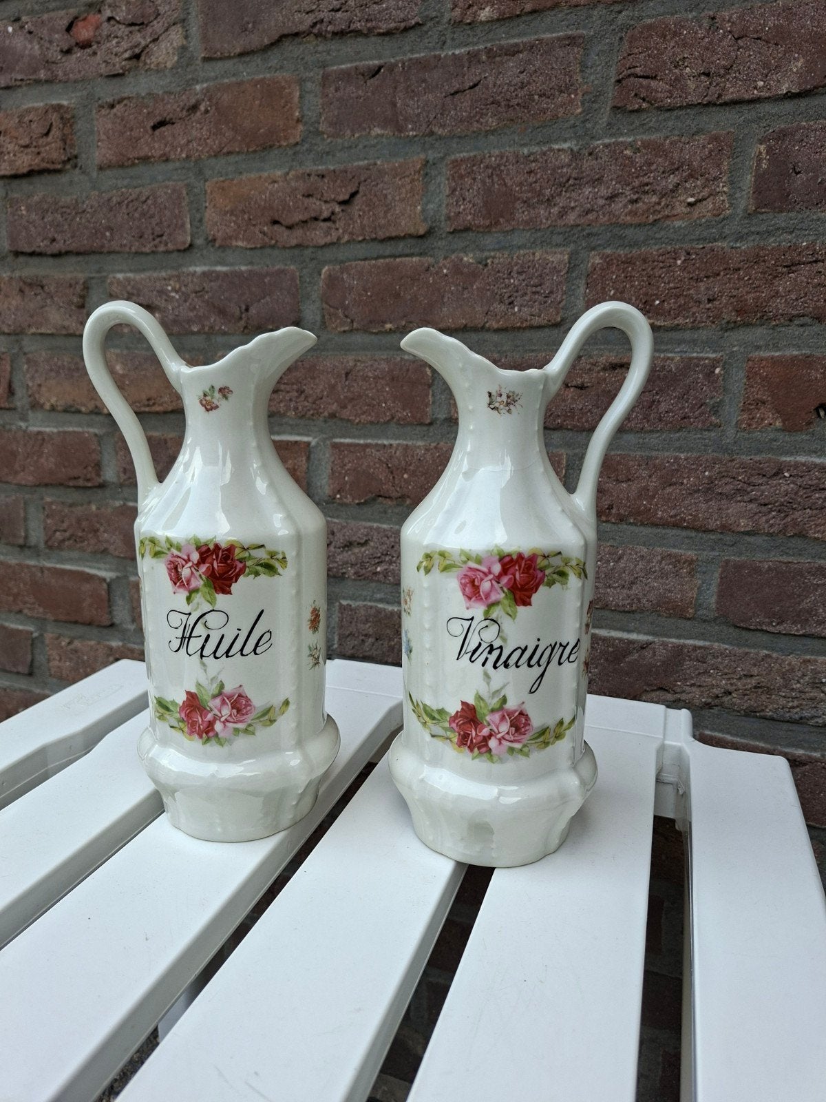 Set à huile et vinaigre en porcelaine, Enlèvement