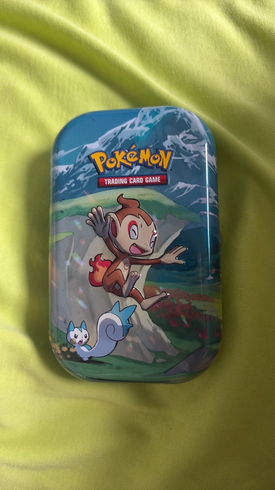 Pokemon kaarten plus doos plus munt, Ophalen, Gebruikt, Meerdere kaarten