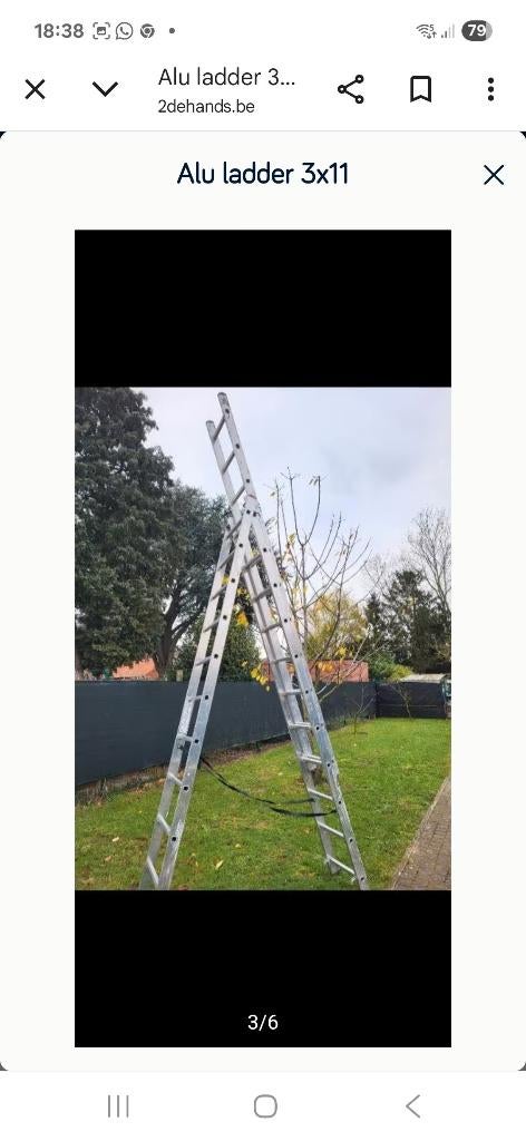 Alu.ladder 3x11, Auto-onderdelen, Ophalen