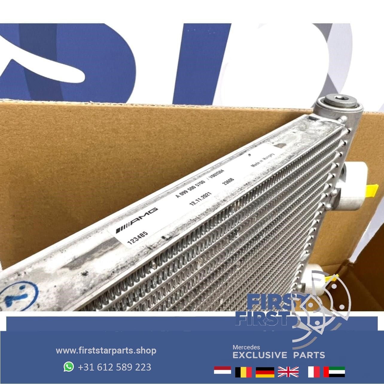 A0995005700 OLIEKOELER W205 C63 W213 E63 W218 CLS63 W253 GLC, Gebruikt, -, Ophalen of Verzenden, -