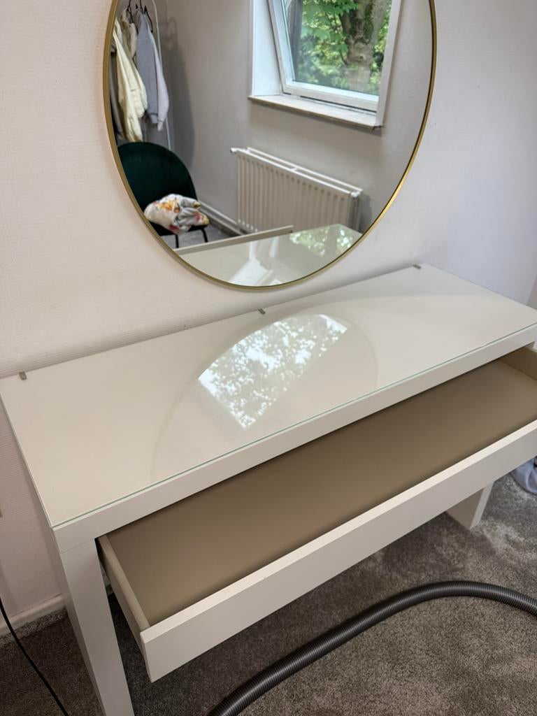 malm toilettafel wit, Maison & Meubles, Bureaux, Blanc, Enlèvement